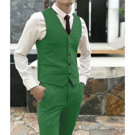 Fashion Double Breasted 2 pieces Mens Suit For Wedding (Vest+Pants)