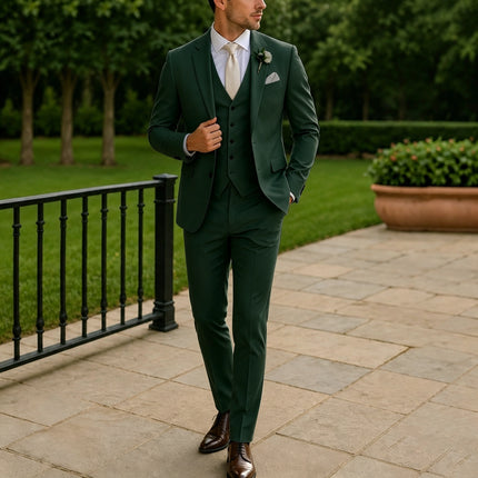 Men’s Tuxedo 3 Piece Wedding Suit Groom Wear Suit Gift – Slim Fit Single Breasted Blazer