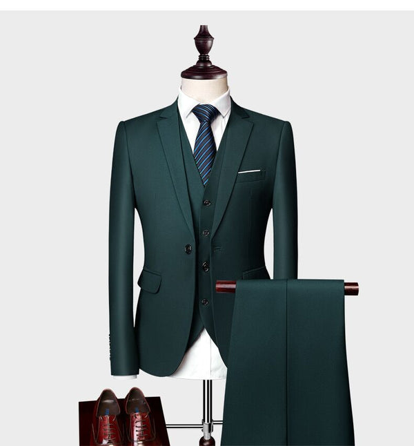 Casual Men's Suit Notch Lapel Flat Tuxedos 3 pieces sweetearing  Tuxedos, Formalwear, Wedding suits, Business suits, Slim-fit suits, Classic suits, Black-tie attire, Dinner jackets, Prom suits
