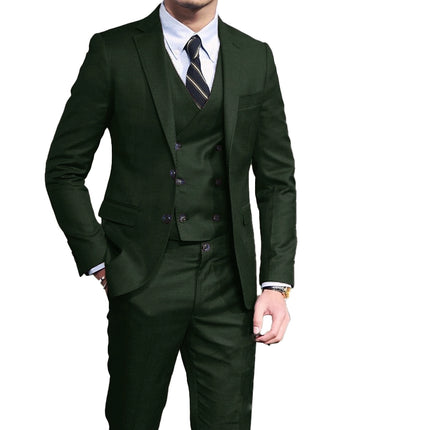 Casual Men's 3 Pieces Mens Suit Regular Fit Notch Lapel Tuxedos (Blazer+vest+Pants)