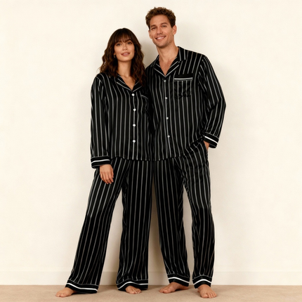 Elegant Satin Pajama Set for the Whole Family