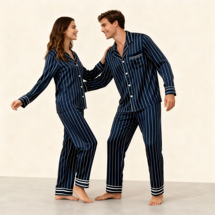 Elegant Satin Pajama Set for the Whole Family