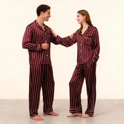 Elegant Satin Pajama Set for the Whole Family
