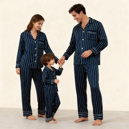 Elegant Satin Pajama Set for the Whole Family