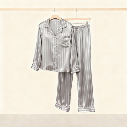 Elegant Satin Green Pajama Set for Couple