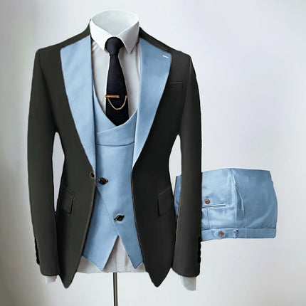 Mens' formal Suits Slim Fit 3 Pieces Notch Lapel suit
