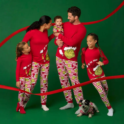 Grinch Pajamas Matching Family Christmas Pajamas-Dog Pajamas
