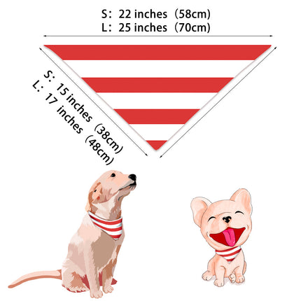 Matching Family Christmas Pajamas Holiday Red and White Striped Pajamas-Dog Pajamas