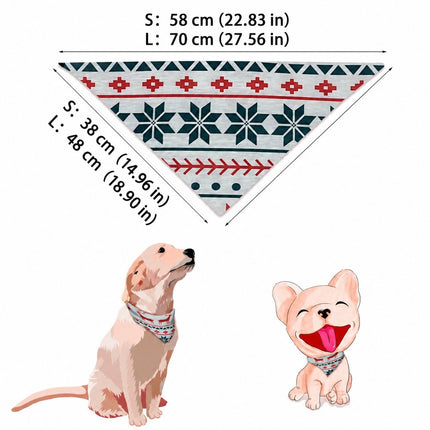 Reindeer and Snowflake Matching Family Christmas Pajamas with Dog Bandana