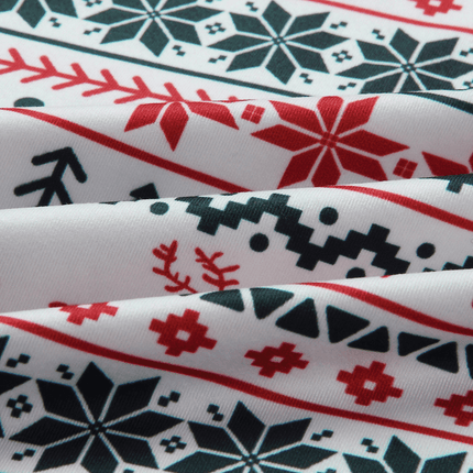 Reindeer and Snowflake Matching Family Christmas Pajamas with Dog Bandana