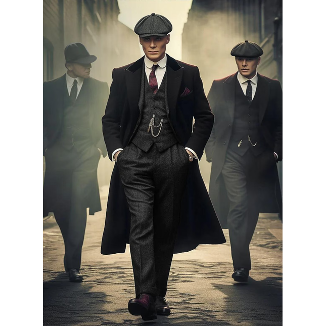 Thomas Shelby Peaky Blinders Vintage Gray Tweed Suit