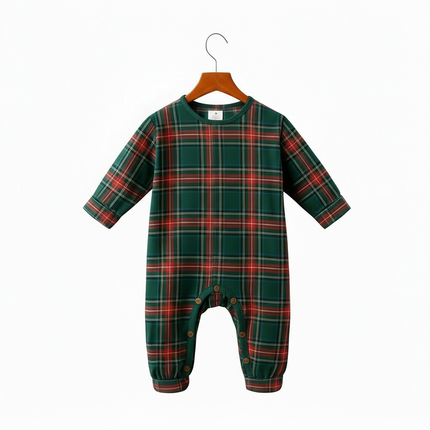 Family Christmas Plaid Button-Front Pajamas Sets