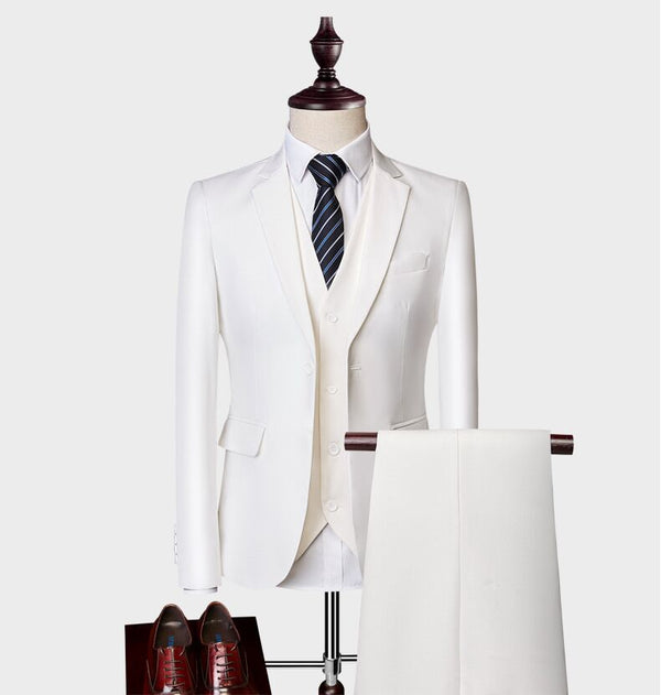 Casual Men's Suit Notch Lapel Flat Tuxedos 3 pieces sweetearing  Tuxedos, Formalwear, Wedding suits, Business suits, Slim-fit suits, Classic suits, Black-tie attire, Dinner jackets, Prom suits