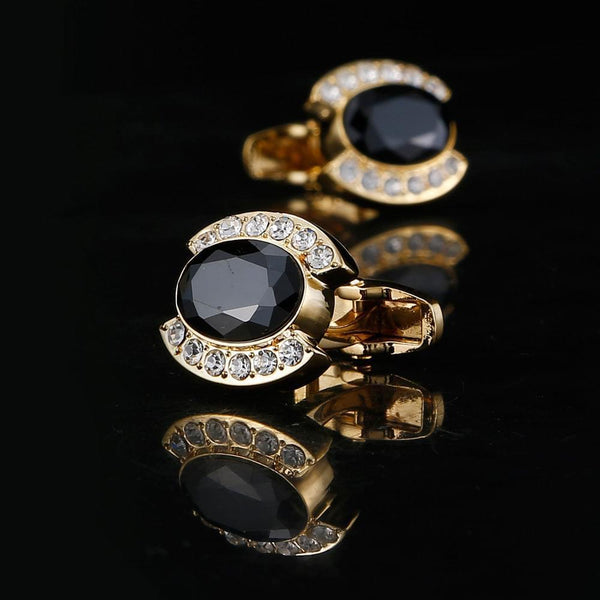 Black Diamond Gold French Full Diamond Craft Cufflinks Cufflink sweetearing  Tuxedos, Formalwear, Wedding suits, Business suits, Slim-fit suits, Classic suits, Black-tie attire, Dinner jackets, Prom suits