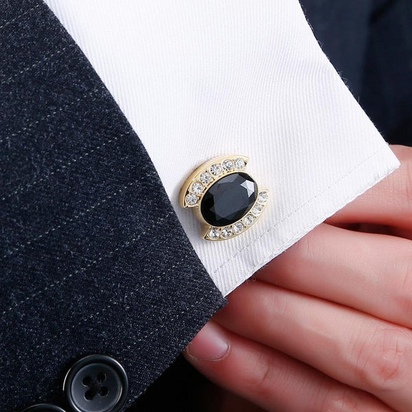 Black Diamond Gold French Full Diamond Craft Cufflinks Cufflink sweetearing  Tuxedos, Formalwear, Wedding suits, Business suits, Slim-fit suits, Classic suits, Black-tie attire, Dinner jackets, Prom suits