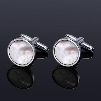 French Mother-of-pearl Inlaid Cufflinks Cufflink sweetearing Silver Tuxedos, Formalwear, Wedding suits, Business suits, Slim-fit suits, Classic suits, Black-tie attire, Dinner jackets, Prom suits