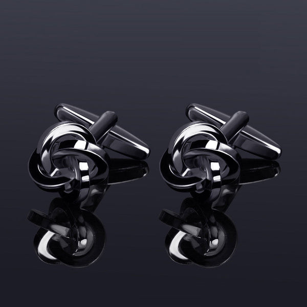 French Metal Knotted Cufflinks Cufflink sweetearing black Tuxedos, Formalwear, Wedding suits, Business suits, Slim-fit suits, Classic suits, Black-tie attire, Dinner jackets, Prom suits