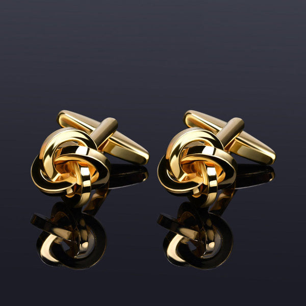 French Metal Knotted Cufflinks Cufflink sweetearing gold Tuxedos, Formalwear, Wedding suits, Business suits, Slim-fit suits, Classic suits, Black-tie attire, Dinner jackets, Prom suits