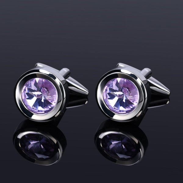 Crystal Inlaid Cufflinks Cufflink sweetearing purple Tuxedos, Formalwear, Wedding suits, Business suits, Slim-fit suits, Classic suits, Black-tie attire, Dinner jackets, Prom suits