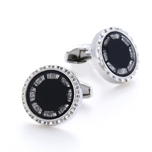 Round Inset French Cufflinks Cufflink sweetearing  Tuxedos, Formalwear, Wedding suits, Business suits, Slim-fit suits, Classic suits, Black-tie attire, Dinner jackets, Prom suits