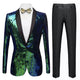 Men's Reversible Slim Fit Tuxedo Jacket Gradient Sequin Tuxedo Green Tuxedo sweetearing GreenXXXL Tuxedos, Formalwear, Wedding suits, Business suits, Slim-fit suits, Classic suits, Black-tie attire, Dinner jackets, Prom suits