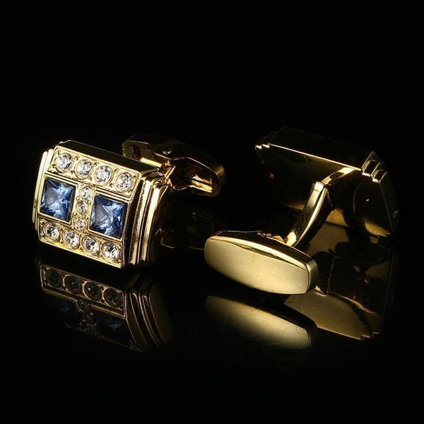 Blue crystal set cufflinks Gold Cufflink sweetearing  Tuxedos, Formalwear, Wedding suits, Business suits, Slim-fit suits, Classic suits, Black-tie attire, Dinner jackets, Prom suits