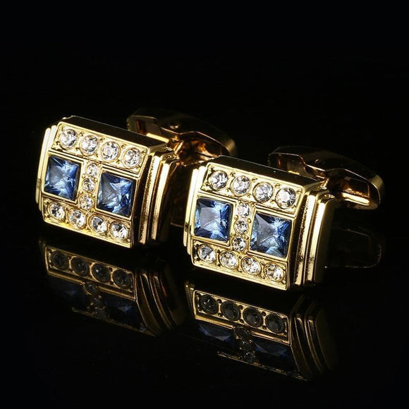 Blue crystal set cufflinks Gold Cufflink sweetearing GoldBlue Tuxedos, Formalwear, Wedding suits, Business suits, Slim-fit suits, Classic suits, Black-tie attire, Dinner jackets, Prom suits