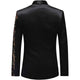 Men's 2-Pieces Branch Embroidered Sequin Jacket 2 Pieces Suit sweetearing  Tuxedos, Formalwear, Wedding suits, Business suits, Slim-fit suits, Classic suits, Black-tie attire, Dinner jackets, Prom suits
