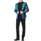 Men's Reversible Two-Tone Sequins Shawl Collar Tuxedo 7 Color blazer sweetearing BlueGreen3XL Tuxedos, Formalwear, Wedding suits, Business suits, Slim-fit suits, Classic suits, Black-tie attire, Dinner jackets, Prom suits