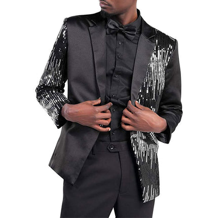 Men's Sequin Style Dinner Jacket Black 3 Color Sequin Jackets sweetearing Black48R Tuxedos, Formalwear, Wedding suits, Business suits, Slim-fit suits, Classic suits, Black-tie attire, Dinner jackets, Prom suits