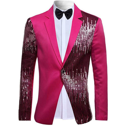 Men's Sequin Style Dinner Jacket Black 3 Color Sequin Jackets sweetearing Purple48R Tuxedos, Formalwear, Wedding suits, Business suits, Slim-fit suits, Classic suits, Black-tie attire, Dinner jackets, Prom suits