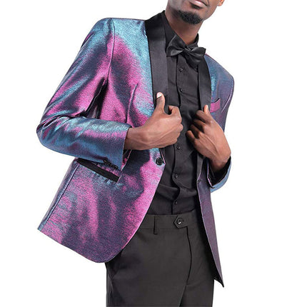 Men's Glitter Style Shawl Collar Tuxedo 5 Color Tuxedo sweetearing Blue44R Tuxedos, Formalwear, Wedding suits, Business suits, Slim-fit suits, Classic suits, Black-tie attire, Dinner jackets, Prom suits