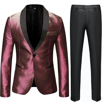 Men's Glitter Style Shawl Collar Tuxedo 5 Color Tuxedo sweetearing Red46R Tuxedos, Formalwear, Wedding suits, Business suits, Slim-fit suits, Classic suits, Black-tie attire, Dinner jackets, Prom suits