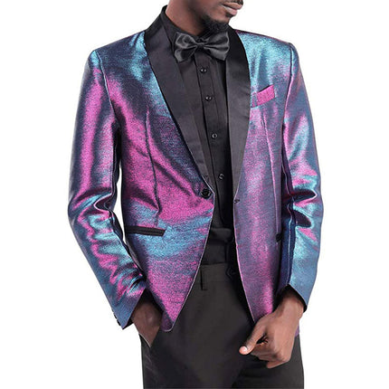 Men's Glitter Style Shawl Collar Tuxedo 5 Color Tuxedo sweetearing Blue42R Tuxedos, Formalwear, Wedding suits, Business suits, Slim-fit suits, Classic suits, Black-tie attire, Dinner jackets, Prom suits