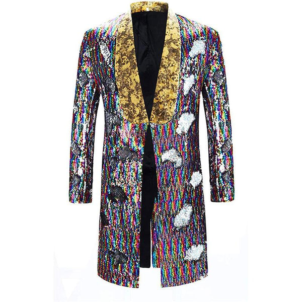 Men's Rainbow Laser Sequin Stage Jacket Sequin Jackets sweetearing Rainbow44Rlong Tuxedos, Formalwear, Wedding suits, Business suits, Slim-fit suits, Classic suits, Black-tie attire, Dinner jackets, Prom suits