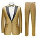 Men's 2-Piece Sequin Jacket Peak Lapel 4 Color (Blazer+Pants+Bow tie) 2 Pieces Suit sweetearing Gold3XL Tuxedos, Formalwear, Wedding suits, Business suits, Slim-fit suits, Classic suits, Black-tie attire, Dinner jackets, Prom suits