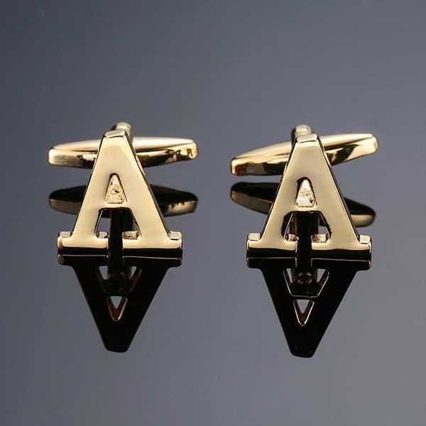 26 Dimensional Letter Style Cufflinks Gold Cufflink sweetearing A Tuxedos, Formalwear, Wedding suits, Business suits, Slim-fit suits, Classic suits, Black-tie attire, Dinner jackets, Prom suits