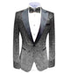 Men Fashion Gradual Change Color Sequins Tuxedos Suit Peak Lapel Blazer blazer sweetearing 3XLBlack-SilverRubber Tuxedos, Formalwear, Wedding suits, Business suits, Slim-fit suits, Classic suits, Black-tie attire, Dinner jackets, Prom suits