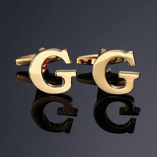26 Dimensional Letter Style Cufflinks Gold Cufflink sweetearing G Tuxedos, Formalwear, Wedding suits, Business suits, Slim-fit suits, Classic suits, Black-tie attire, Dinner jackets, Prom suits