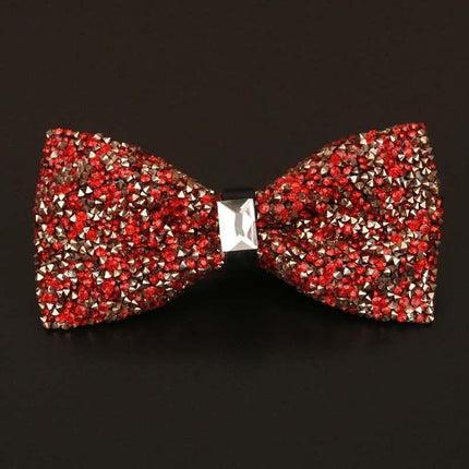 Rhinestone Bow Ties for Men Pre Tied Sequin Diamond Bowties 8 Color Tie sweetearing BurgundyClassic Tuxedos, Formalwear, Wedding suits, Business suits, Slim-fit suits, Classic suits, Black-tie attire, Dinner jackets, Prom suits