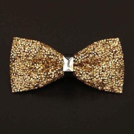Rhinestone Bow Ties for Men Pre Tied Sequin Diamond Bowties 8 Color Tie sweetearing GoldClassic Tuxedos, Formalwear, Wedding suits, Business suits, Slim-fit suits, Classic suits, Black-tie attire, Dinner jackets, Prom suits