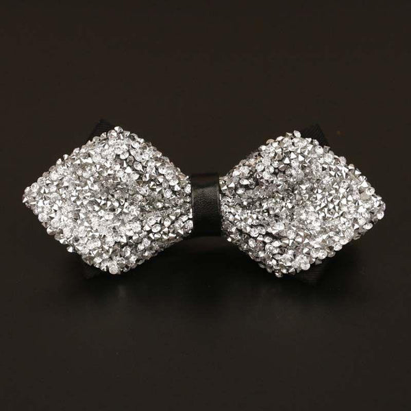 Rhinestone Bow Ties for Men Pre Tied Sequin Diamond Bowties 8 Color Tie sweetearing SilverSharpAngled Tuxedos, Formalwear, Wedding suits, Business suits, Slim-fit suits, Classic suits, Black-tie attire, Dinner jackets, Prom suits