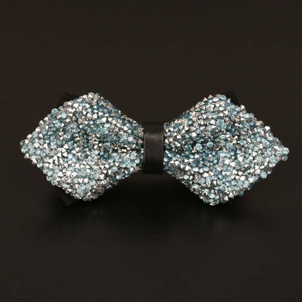 Rhinestone Bow Ties for Men Pre Tied Sequin Diamond Bowties 8 Color Tie sweetearing BlueSharpAngled Tuxedos, Formalwear, Wedding suits, Business suits, Slim-fit suits, Classic suits, Black-tie attire, Dinner jackets, Prom suits