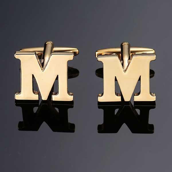 26 Dimensional Letter Style Cufflinks Gold Cufflink sweetearing M Tuxedos, Formalwear, Wedding suits, Business suits, Slim-fit suits, Classic suits, Black-tie attire, Dinner jackets, Prom suits