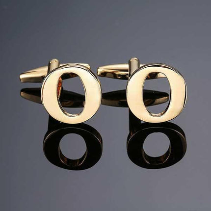 26 Dimensional Letter Style Cufflinks Gold Cufflink sweetearing O Tuxedos, Formalwear, Wedding suits, Business suits, Slim-fit suits, Classic suits, Black-tie attire, Dinner jackets, Prom suits