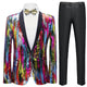 Men's Rainbow Jacket Sequined Embroidered Tuxedo Tuxedo sweetearing Rainbow48R Tuxedos, Formalwear, Wedding suits, Business suits, Slim-fit suits, Classic suits, Black-tie attire, Dinner jackets, Prom suits