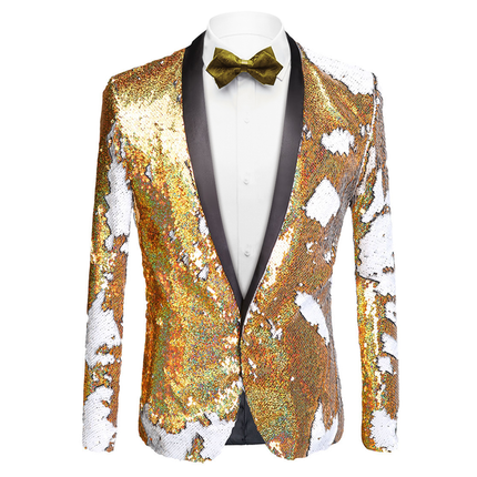 Men's Slim Fit Tuxedo Jacket Golden Embroidery Sequin Jacket Tuxedo sweetearing Gold48R Tuxedos, Formalwear, Wedding suits, Business suits, Slim-fit suits, Classic suits, Black-tie attire, Dinner jackets, Prom suits