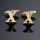 26 Dimensional Letter Style Cufflinks Gold Cufflink sweetearing X Tuxedos, Formalwear, Wedding suits, Business suits, Slim-fit suits, Classic suits, Black-tie attire, Dinner jackets, Prom suits