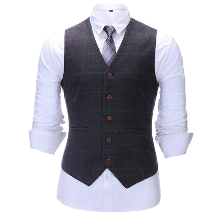 Formal Men's Suit Vest Tweed Plaid V Neck Waistcoat vests sweetearing  Tuxedos, Formalwear, Wedding suits, Business suits, Slim-fit suits, Classic suits, Black-tie attire, Dinner jackets, Prom suits
