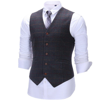Formal Men's Suit Vest Tweed Plaid V Neck Waistcoat vests sweetearing  Tuxedos, Formalwear, Wedding suits, Business suits, Slim-fit suits, Classic suits, Black-tie attire, Dinner jackets, Prom suits